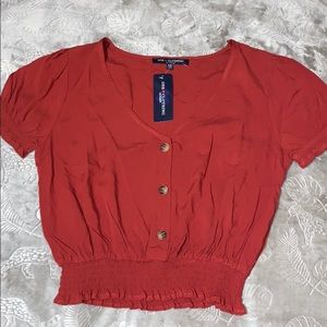 Red blouse